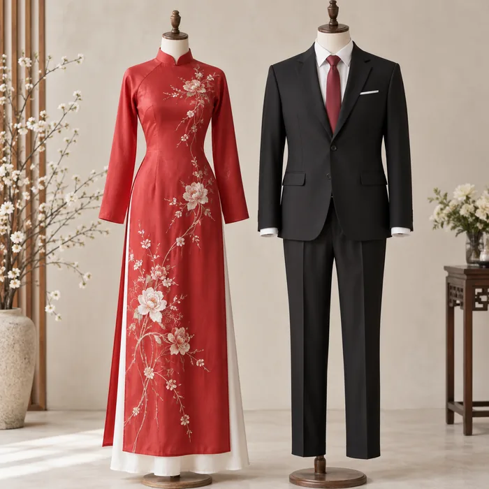 Ảnh nguồn của Áo dài trắng ren - AD200